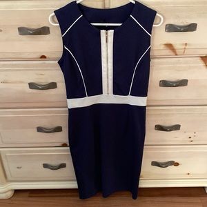 Miusol Navy & White Striped Dress